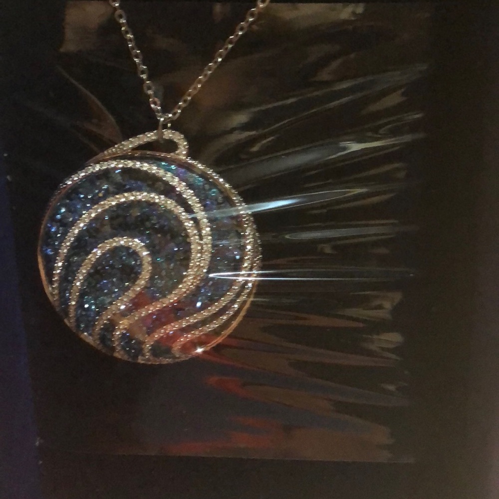 Swarovski Pendant - Blue and crystal